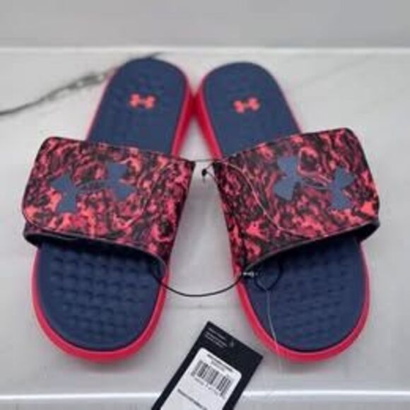 UA Men’s Size 12 Slides NEW Ignite Pro Red - Picture 1 of 5